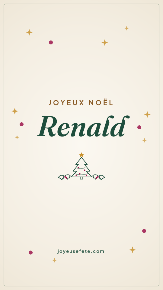 Image « Joyeux Noël Renald » au format story