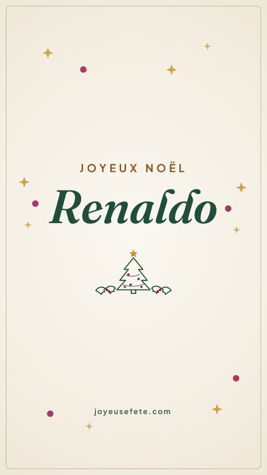 Image « Joyeux Noël Renaldo » au format story