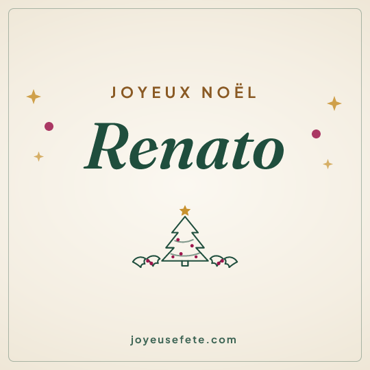 Image carrée « Joyeux Noël Renato » pour WhatsApp