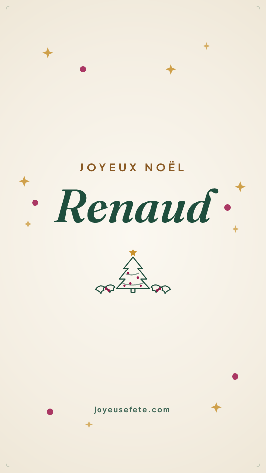 Image « Joyeux Noël Renaud » au format story