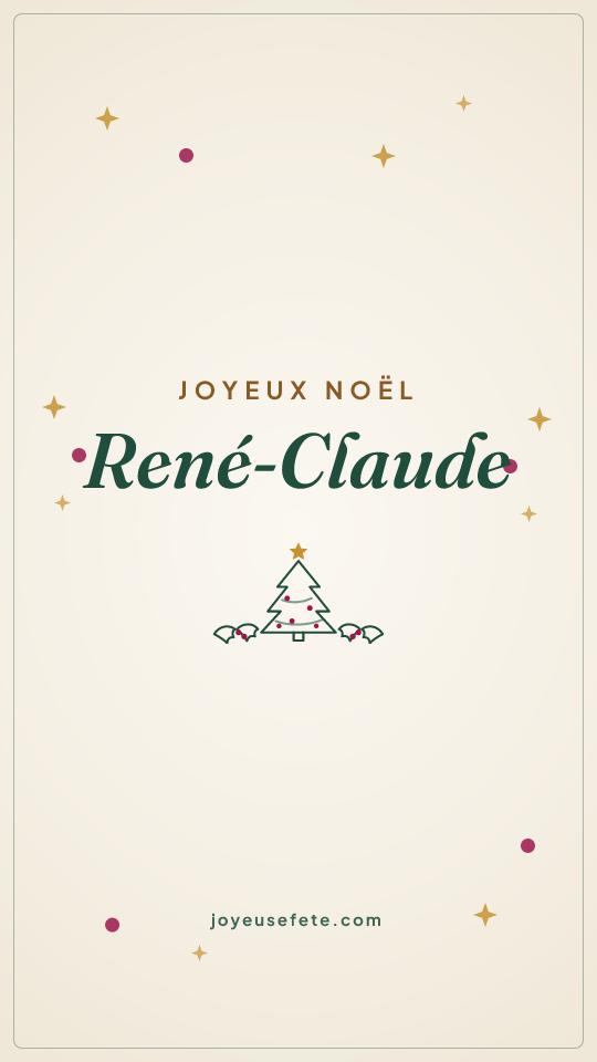 Image « Joyeux Noël René-Claude » au format story