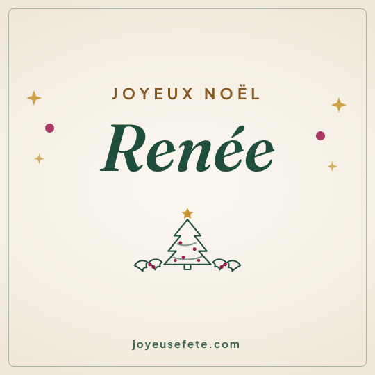 Image carrée « Joyeux Noël Renée » pour WhatsApp