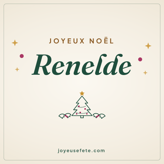 Image carrée « Joyeux Noël Renelde » pour WhatsApp