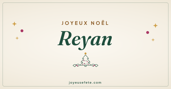 Image « Joyeux Noël Reyan » au format large