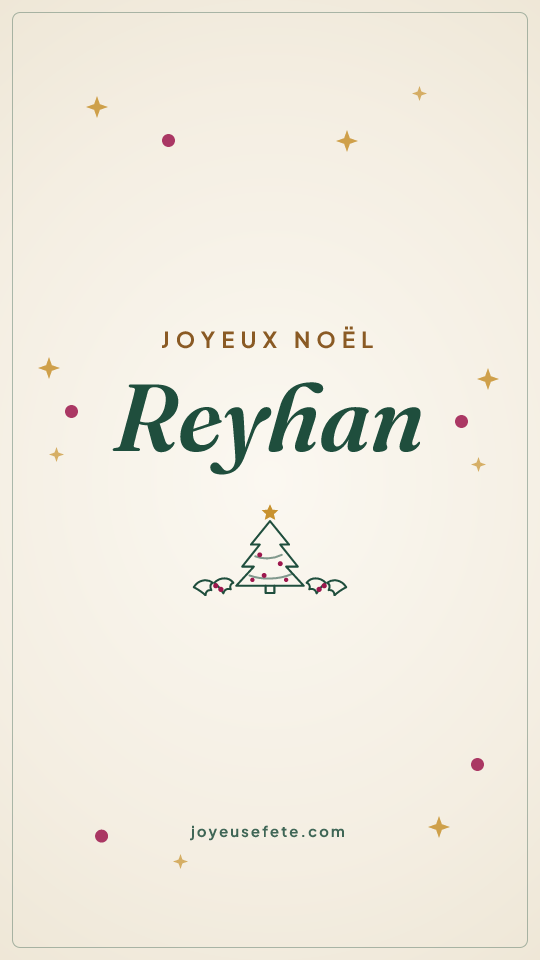 Image « Joyeux Noël Reyhan » au format story