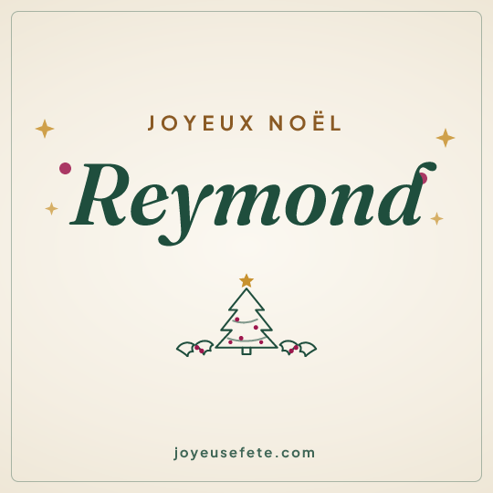 Image carrée « Joyeux Noël Reymond » pour WhatsApp