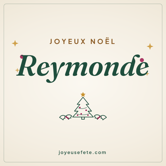 Image carrée « Joyeux Noël Reymonde » pour WhatsApp