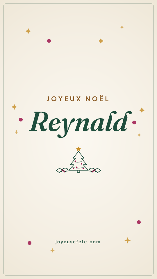 Image « Joyeux Noël Reynald » au format story