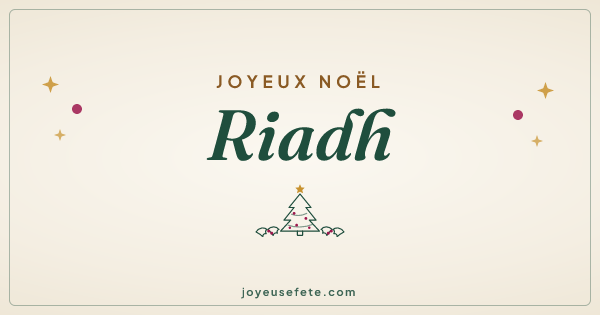 Image « Joyeux Noël Riadh » au format large