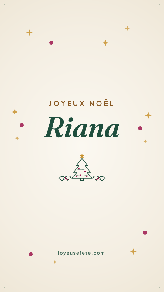 Image « Joyeux Noël Riana » au format story
