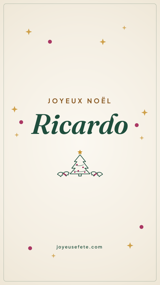 Image « Joyeux Noël Ricardo » au format story