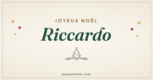 Image « Joyeux Noël Riccardo » au format large