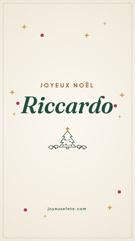 Image « Joyeux Noël Riccardo » au format story