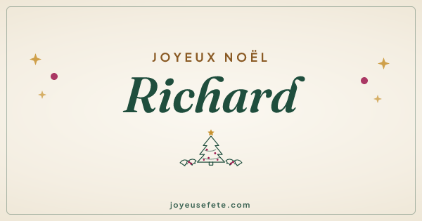 Image « Joyeux Noël Richard » au format large