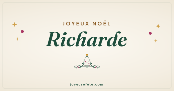 Image « Joyeux Noël Richarde » au format large