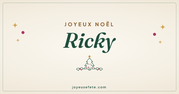 Image « Joyeux Noël Ricky » au format large