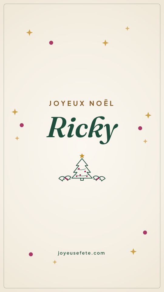 Image « Joyeux Noël Ricky » au format story