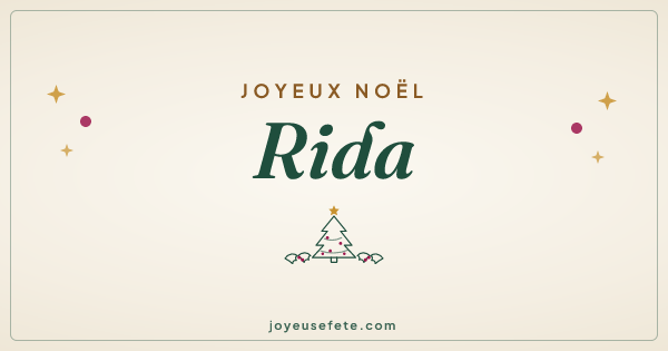 Image « Joyeux Noël Rida » au format large