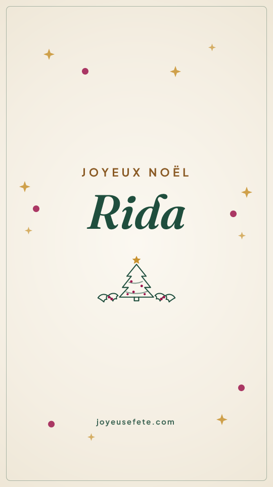 Image « Joyeux Noël Rida » au format story