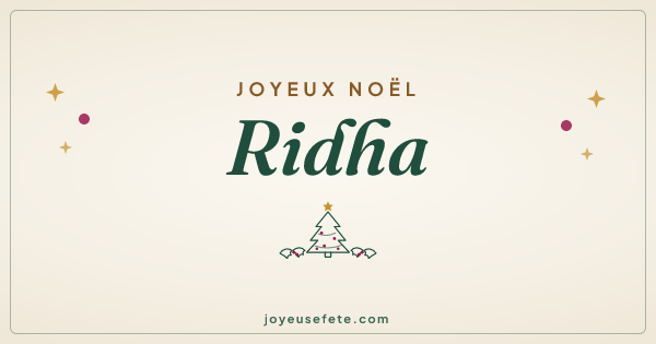 Image « Joyeux Noël Ridha » au format large