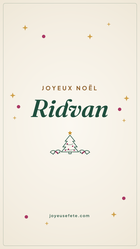 Image « Joyeux Noël Ridvan » au format story