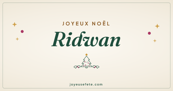 Image « Joyeux Noël Ridwan » au format large