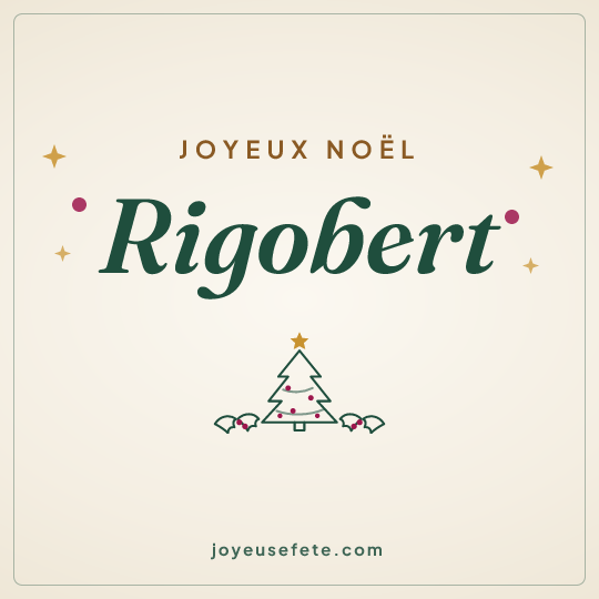 Image carrée « Joyeux Noël Rigobert » pour WhatsApp