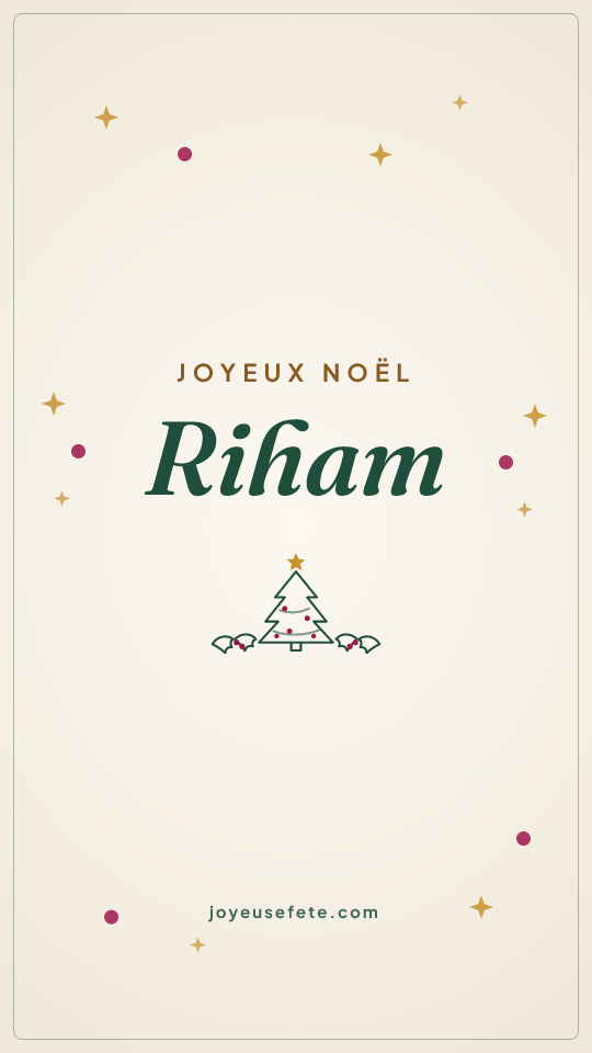 Image « Joyeux Noël Riham » au format story
