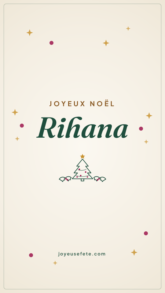 Image « Joyeux Noël Rihana » au format story