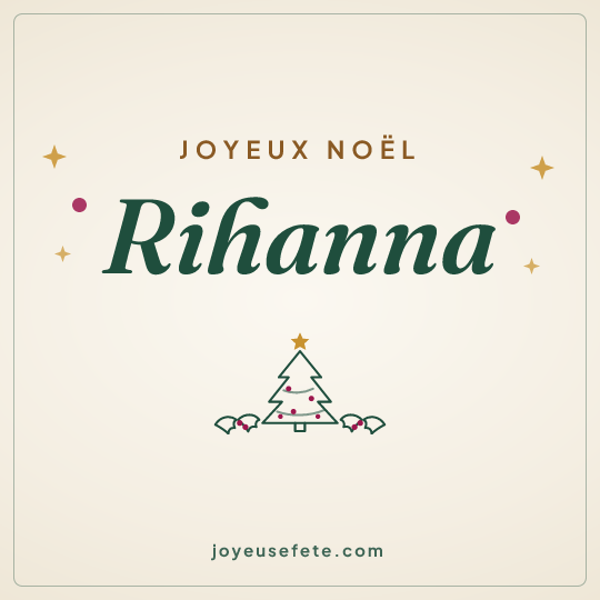 Image carrée « Joyeux Noël Rihanna » pour WhatsApp