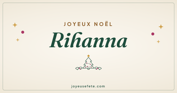 Image « Joyeux Noël Rihanna » au format large