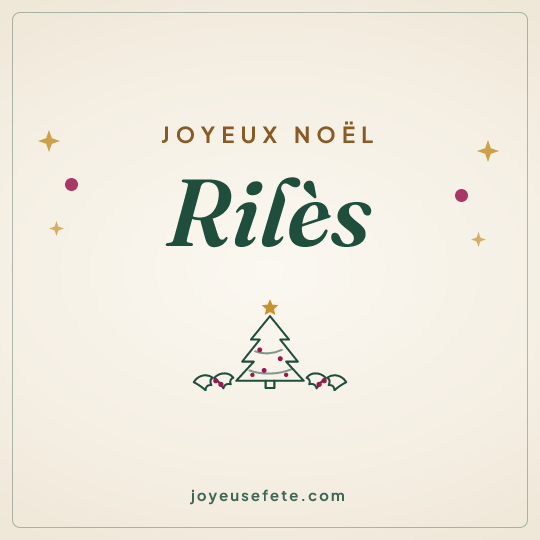 Image carrée « Joyeux Noël Rilès » pour WhatsApp
