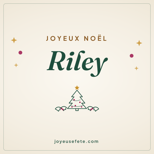 Image carrée « Joyeux Noël Riley » pour WhatsApp