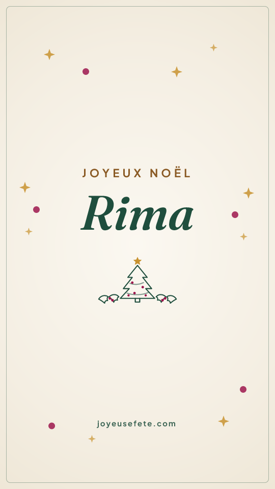 Image « Joyeux Noël Rima » au format story