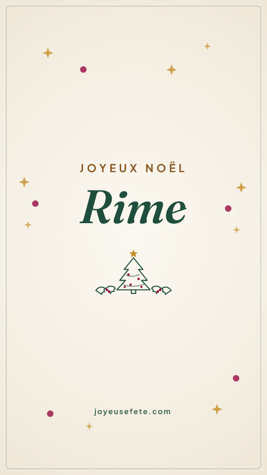 Image « Joyeux Noël Rime » au format story