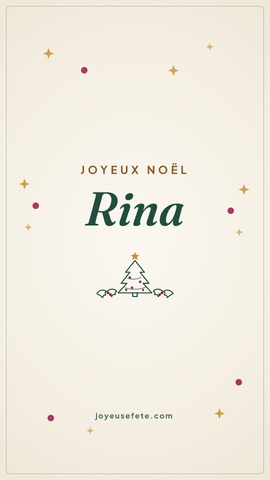 Image « Joyeux Noël Rina » au format story