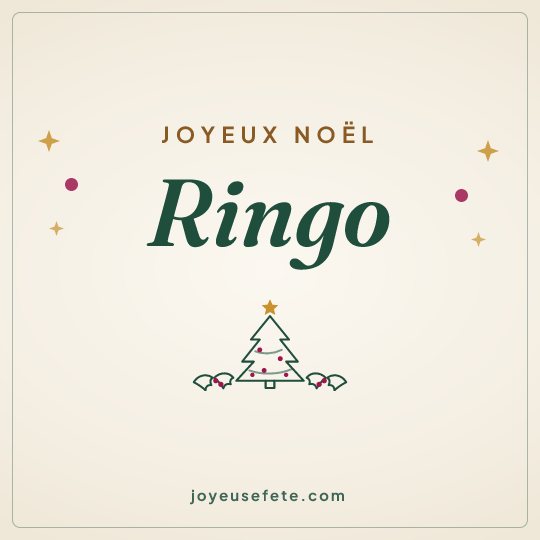 Image carrée « Joyeux Noël Ringo » pour WhatsApp