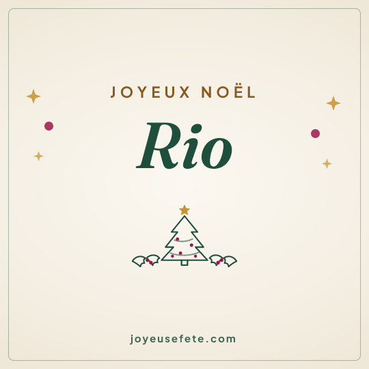 Image carrée « Joyeux Noël Rio » pour WhatsApp