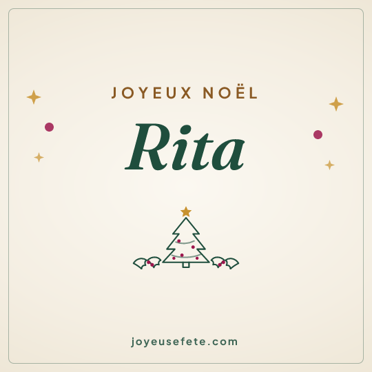 Image carrée « Joyeux Noël Rita » pour WhatsApp