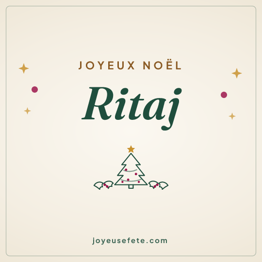Image carrée « Joyeux Noël Ritaj » pour WhatsApp