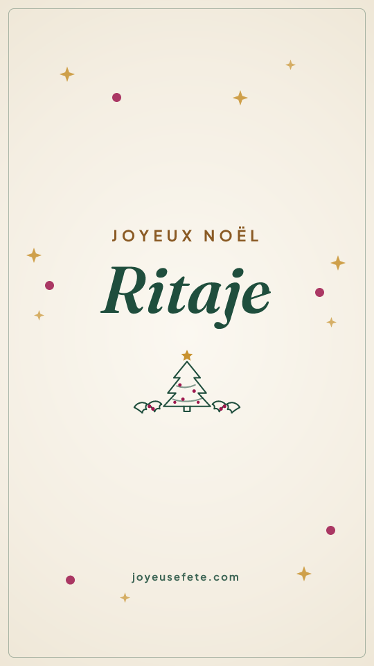 Image « Joyeux Noël Ritaje » au format story