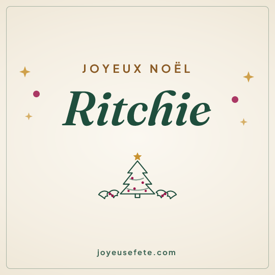 Image carrée « Joyeux Noël Ritchie » pour WhatsApp