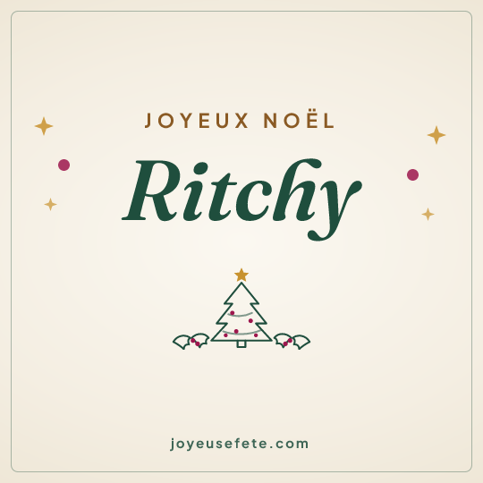 Image carrée « Joyeux Noël Ritchy » pour WhatsApp