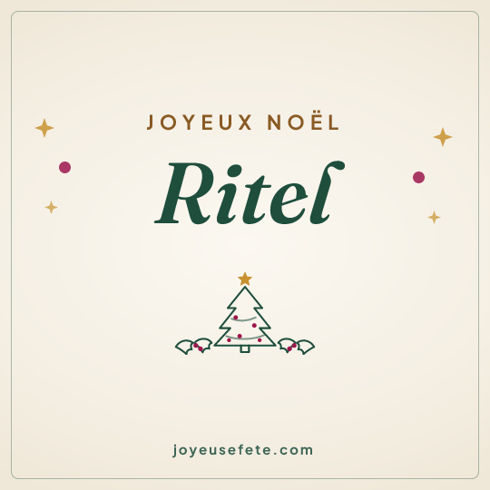 Image carrée « Joyeux Noël Ritel » pour WhatsApp