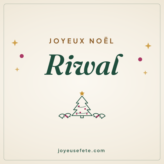 Image carrée « Joyeux Noël Riwal » pour WhatsApp