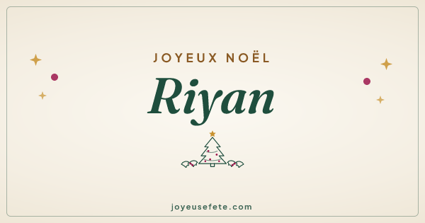 Image « Joyeux Noël Riyan » au format large