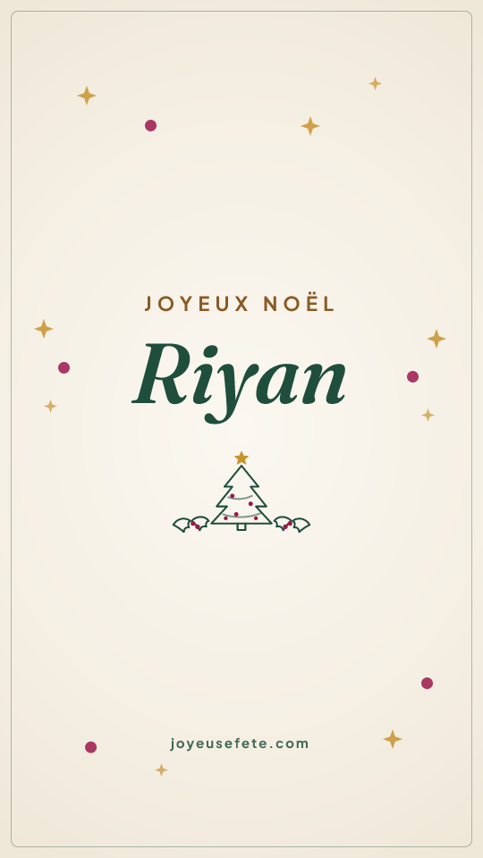 Image « Joyeux Noël Riyan » au format story