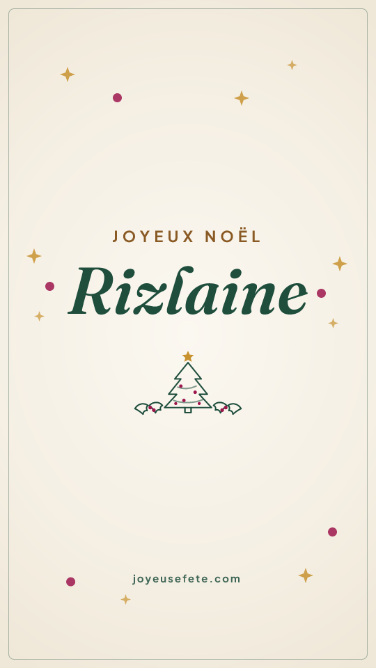 Image « Joyeux Noël Rizlaine » au format story