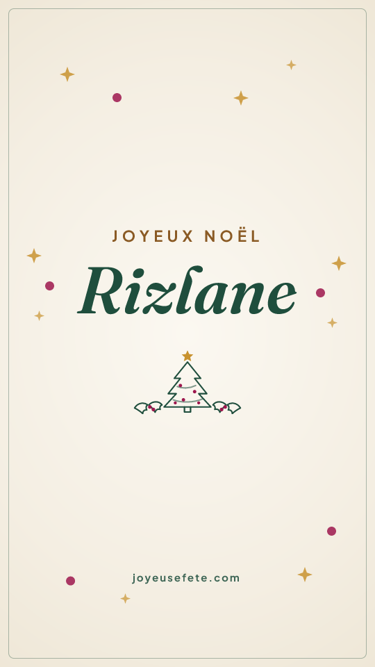 Image « Joyeux Noël Rizlane » au format story