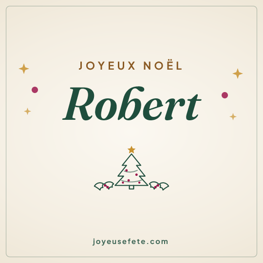 Image carrée « Joyeux Noël Robert » pour WhatsApp